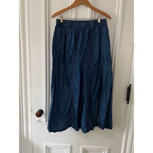 G unit fashion chambray and lace ribbon denim skirt  M